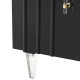Black Lacquer Acrylic Leg & Accents Angular Design Buffet Sideboard