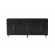 Black Lacquer Acrylic Leg & Accents Angular Design Buffet Sideboard