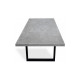 Minimalist Style Concrete & Black Metal Base Dining Table