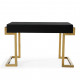 Glam Black Lacquer Gold Base Desk