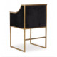 Black Velvet Gold Frame Elegant Multipurpose Chair