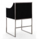 Black Velvet Silver Frame Elegant Multipurpose Chair