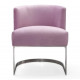 Blush Violet Velvet Salon Accent Chair 