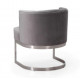 Dark Grey Velvet Salon Accent Chair 