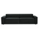 Black Velvet Low Back Mid Century Lounge Sofa   