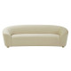 Oat Beige Velvet Simply Curved Body Sofa 
