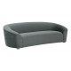 Grey Velvet Simply Curved Body Sofa 