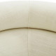 Cream Linen Curved Horizontal Channel Tufted Sofa 