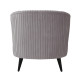 Grey Pleated Velvet Settee Chaise
