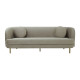 Grey Alabaster Velvet Mid Century Minimalist Sofa 