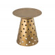Antique Brass Hourglass Shape Accent Side Table