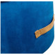 Bright Blue Velvet Round Button Tufted Top Ottoman Footstool 