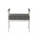Shagreen & Silver Stainless Steel Bench