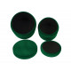 Green Round Velvet Storage Ottoman Footstool Set of 2