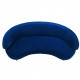 Blue Velvet Curved Silhouette Sofa Gold Legs