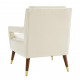 Luscious Cream Velvet Mid-Century Arm Chair