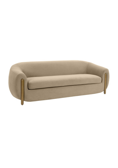 Cafe Latte Chenille Textured Sofa