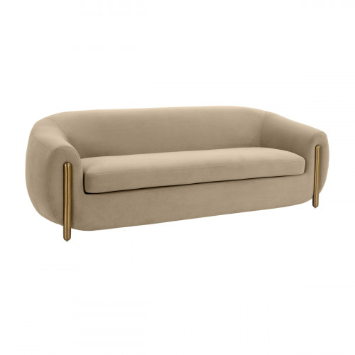 Cafe Latte Chenille Textured Sofa
