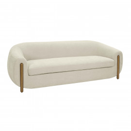Cream Chenille Textured Sofa