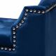 Royal Blue Velvet Silver Studded Tufted Unique Bench