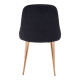 Black with a Sheen Velvet Dining Chair Gold Legs