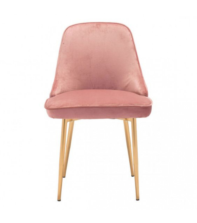Sheen Velvet Dining Chair Gold Legs, Pink Leather Dining Chairs