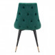 Forest Green Velvet Back Button Tufted Dining Chair Set 2
