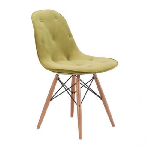 Green Velour Modern Dining Chair