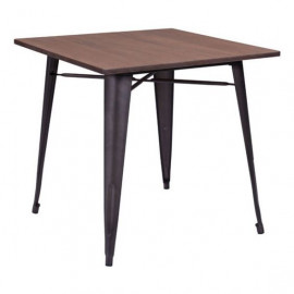 Industrial Style Galvanized Steel Dining Table Wood Top