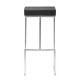 Stainless Steel Black Seat Counter or Barstool Set of 2
