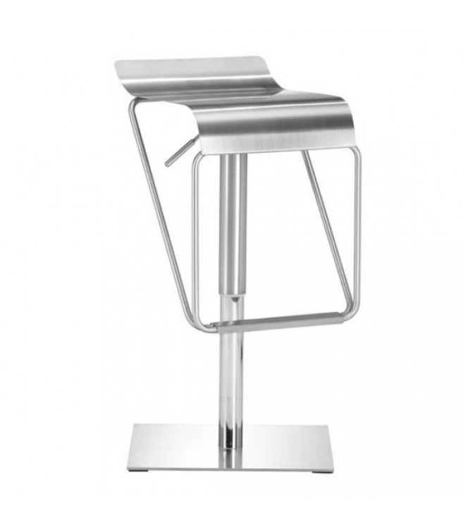 Shiny Silver Stainless Steel Adjustable, White Stainless Steel Adjustable Bar Stool