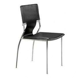 Leatherette Black Sling Dining Chair Set of 4