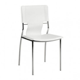 Leatherette White Sling Dining Chair Set of 4