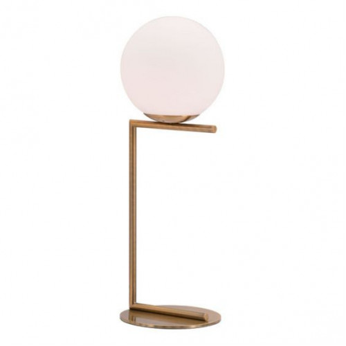 White Globe Modern Gold Base Table Lamp