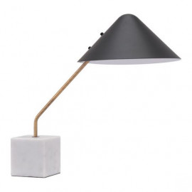 Black Cone Shade Mid Century Leaning Table Lamp