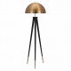 The Dome Brass & Black Floor Lamp