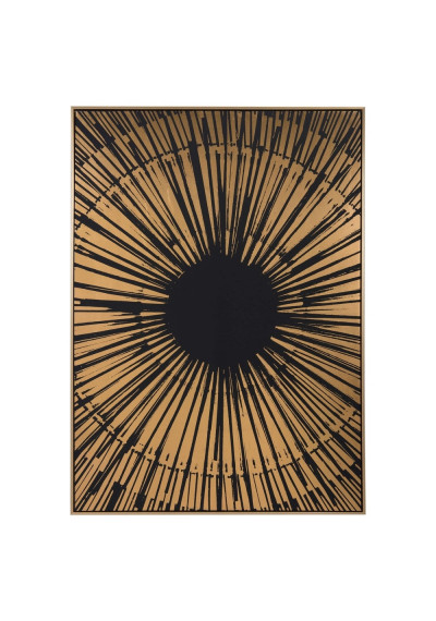 The Big Bang in Black & Gold Framed Canvas Wall Art