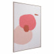 Floating Bubbles in Pink Modern Abstract Framed Canvas Wall Art