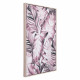 Jungle Leaves with Lavender & Sepia Modern Framed Canvas Wall Art
